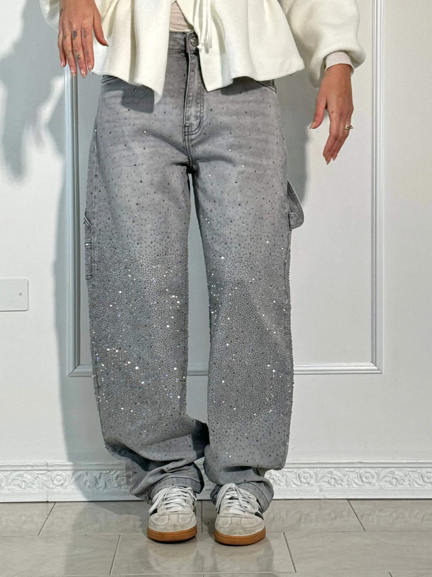 Jassy™ | Glanzende Denim Jeans