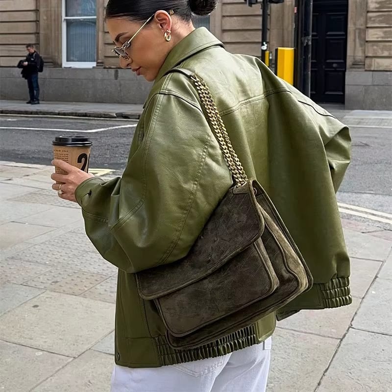 Zoë | Oversized Leren Jas
