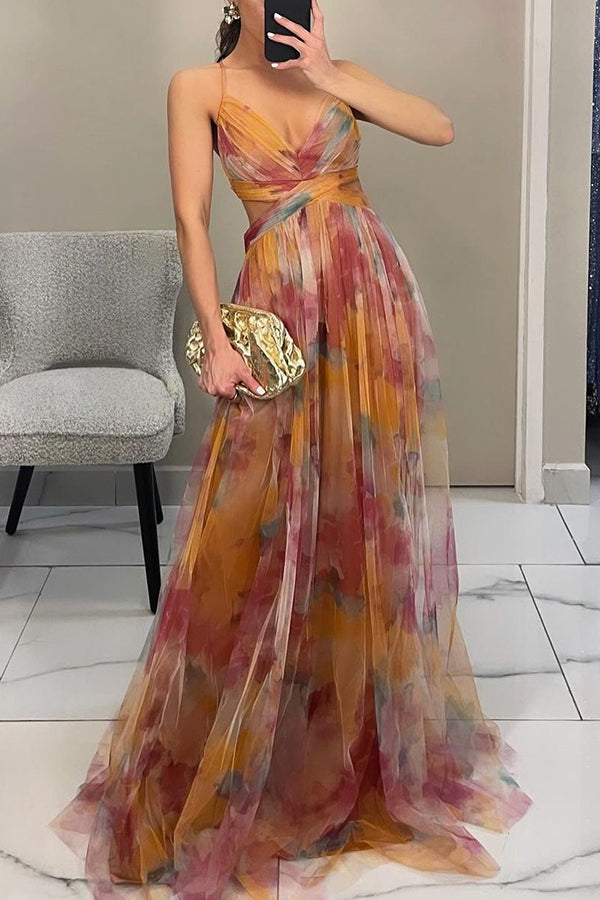 Elodie™ | Betoverende Maxi-jurk met Bloemenprint