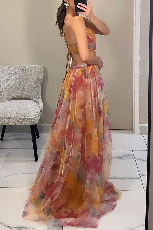 Elodie™ | Betoverende Maxi-jurk met Bloemenprint