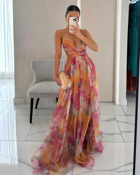 Elodie™ | Betoverende Maxi-jurk met Bloemenprint