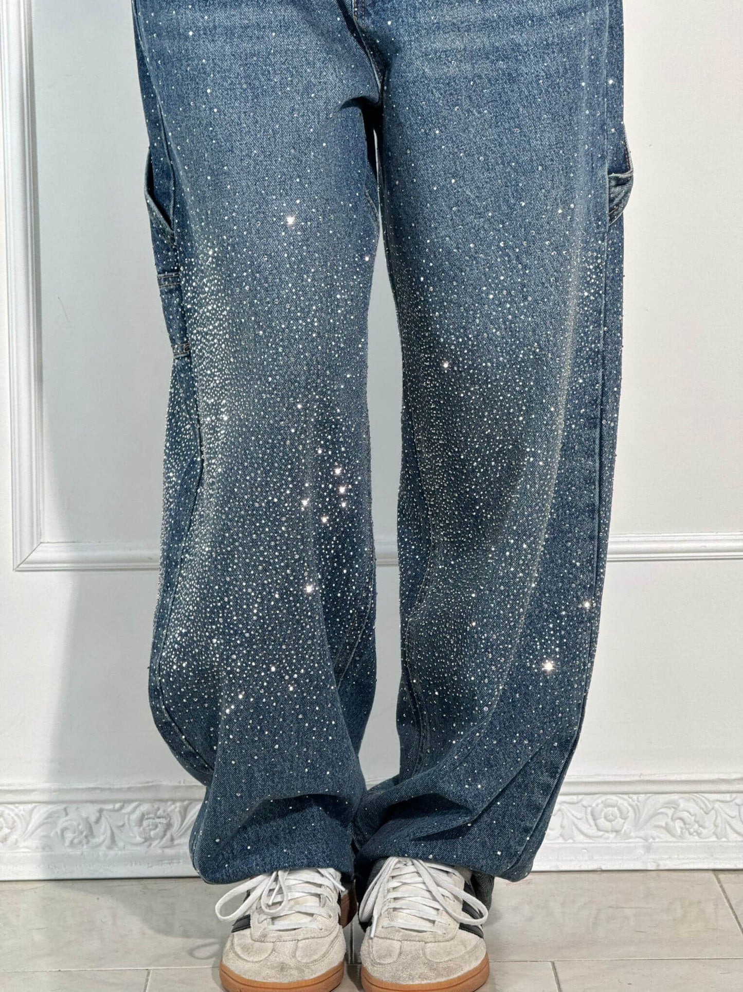 Jassy™ | Glanzende Denim Jeans