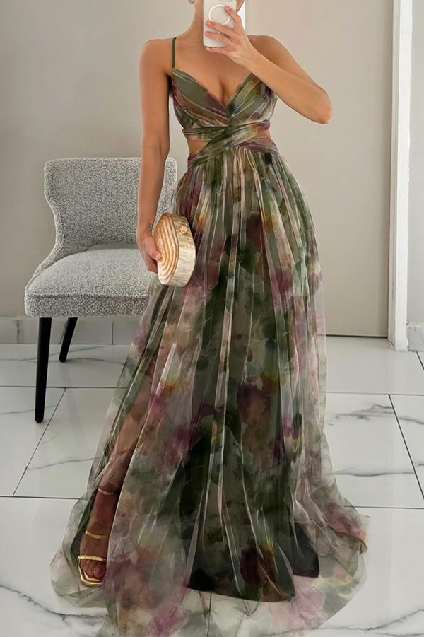 Elodie™ | Betoverende Maxi-jurk met Bloemenprint
