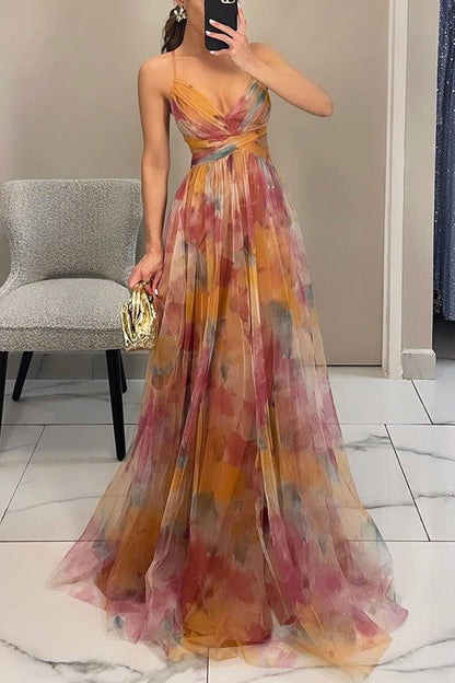 Elodie™ | Betoverende Maxi-jurk met Bloemenprint