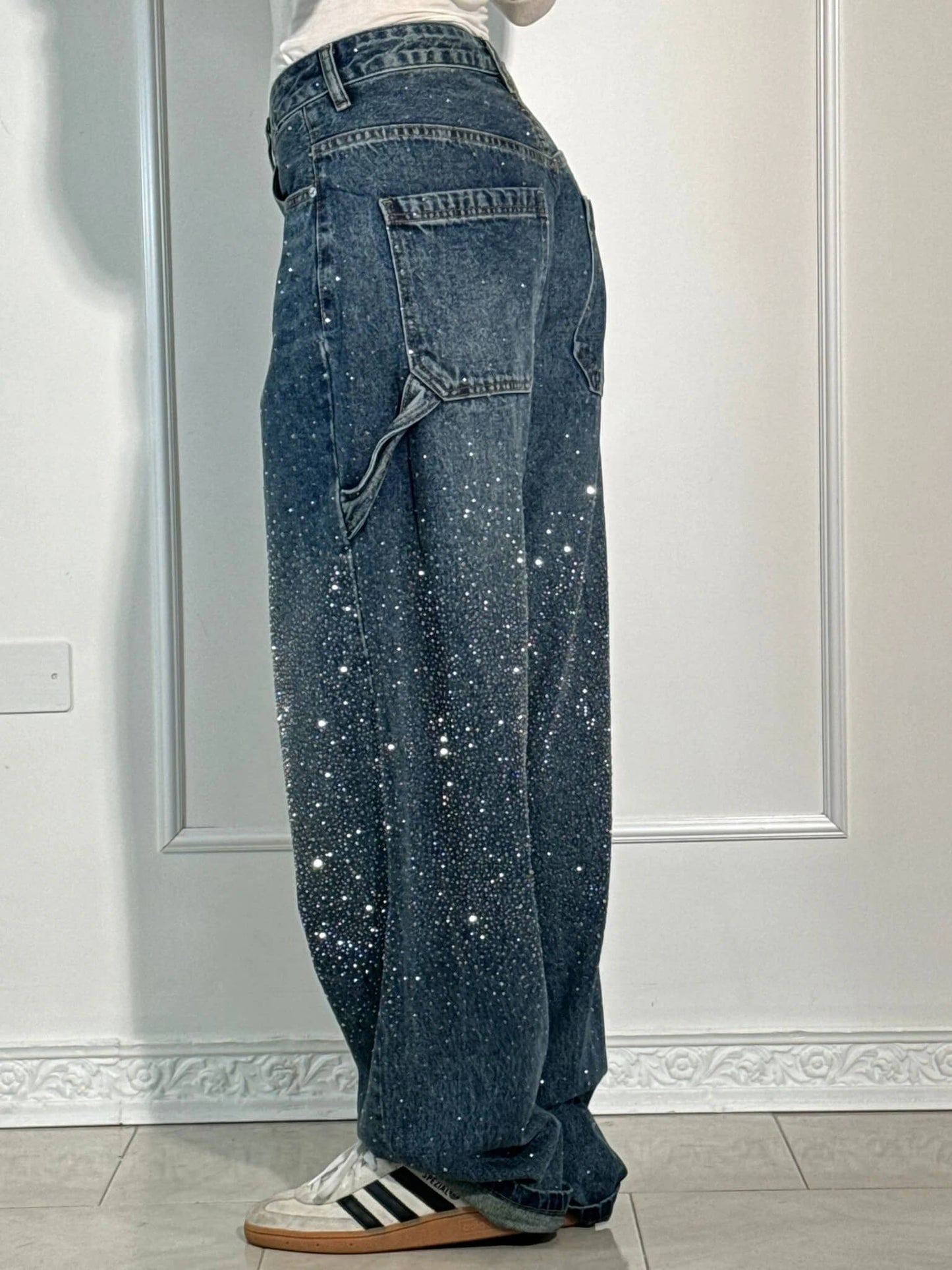 Jassy™ | Glanzende Denim Jeans