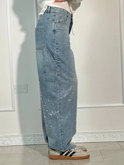 Jassy™ | Glanzende Denim Jeans