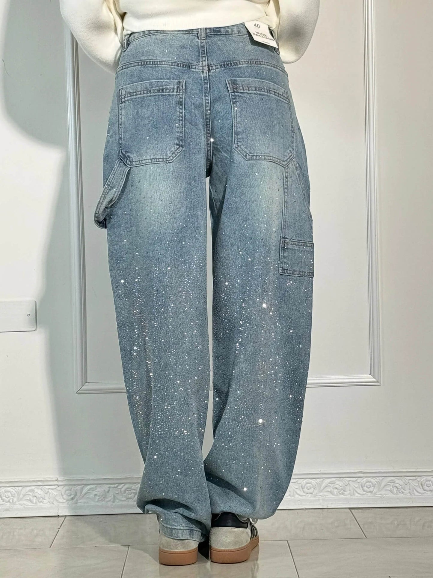 Jassy™ | Glanzende Denim Jeans