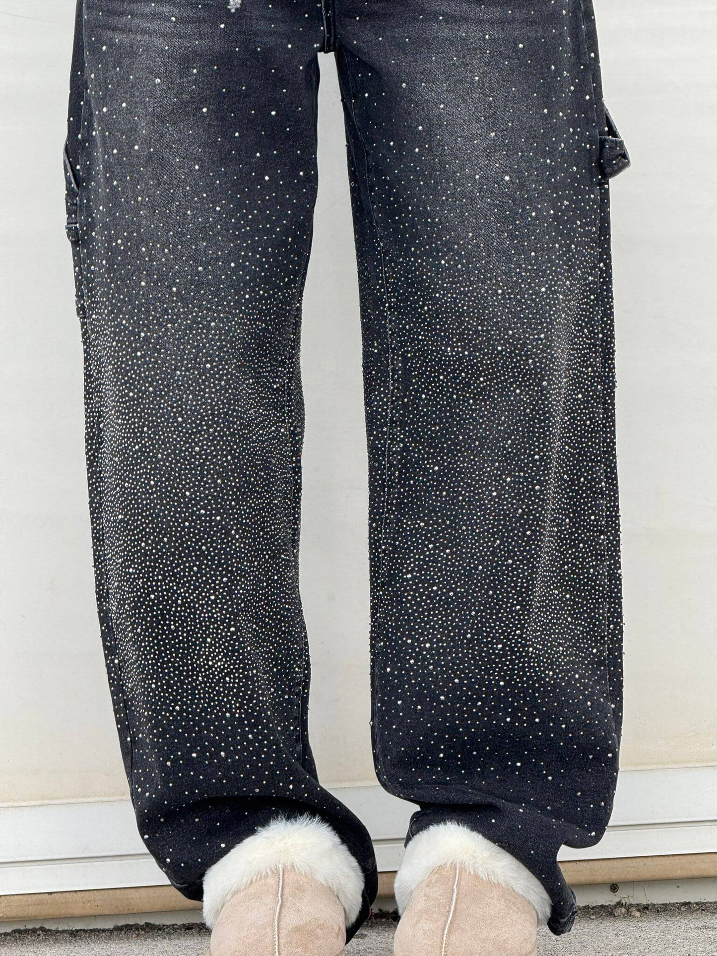 Jassy™ | Glanzende Denim Jeans