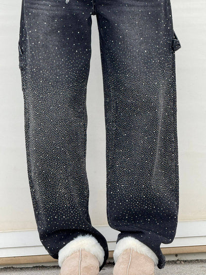 Jassy™ | Glanzende Denim Jeans
