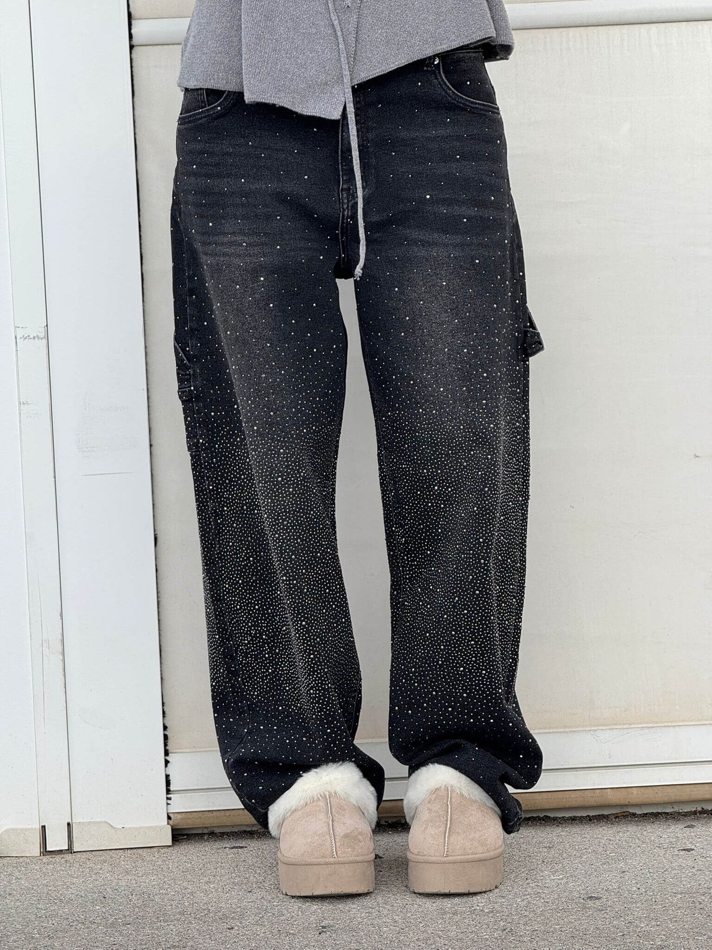 Jassy™ | Glanzende Denim Jeans