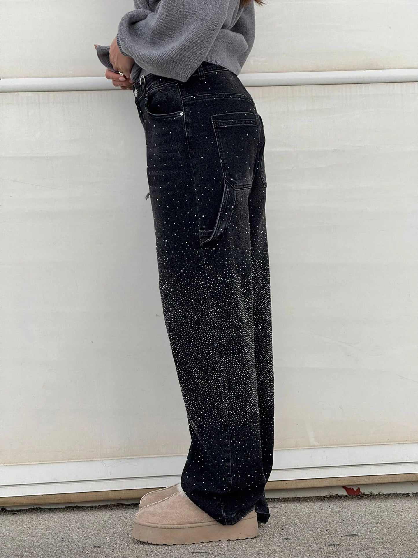Jassy™ | Glanzende Denim Jeans