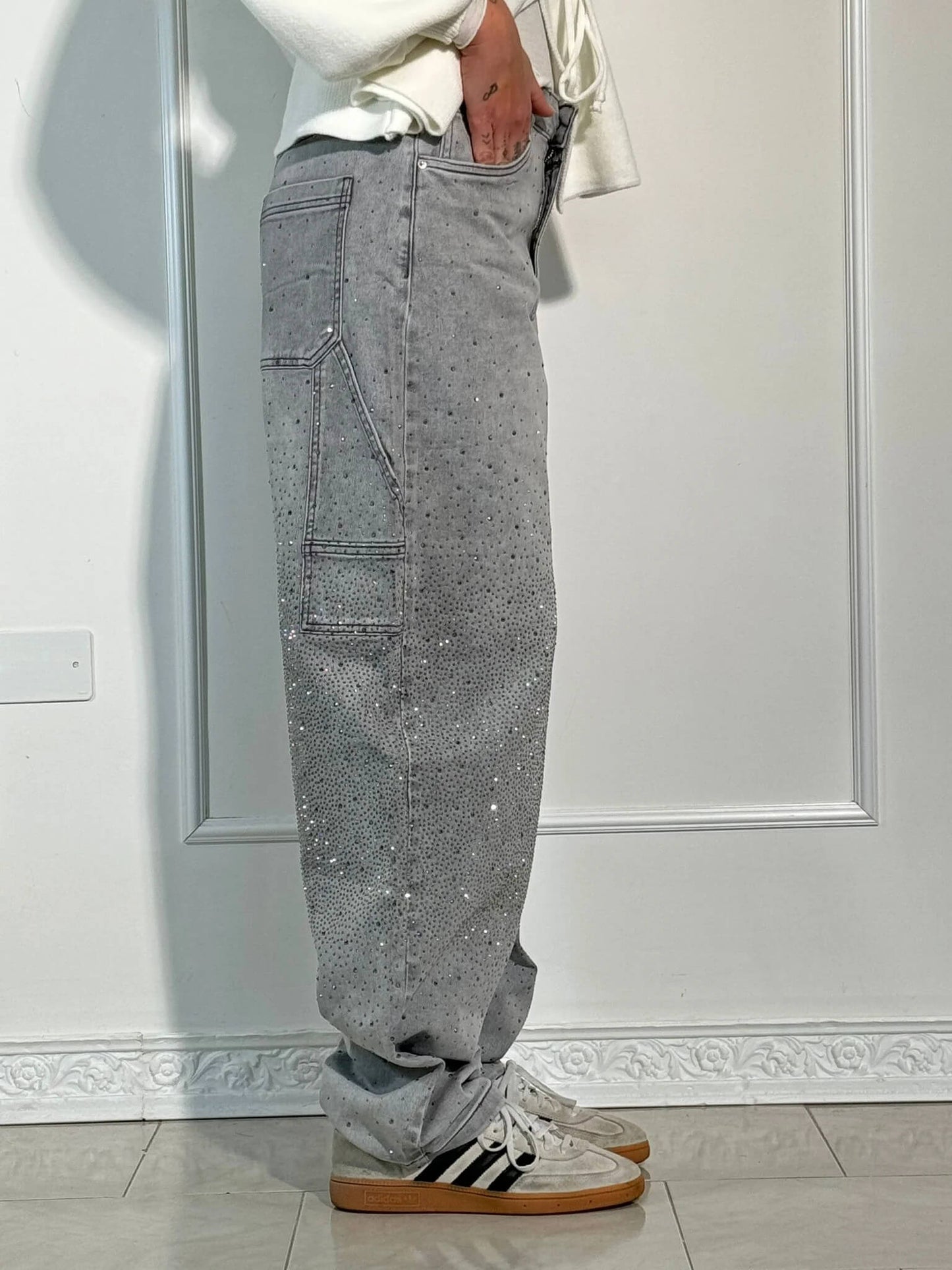 Jassy™ | Glanzende Denim Jeans