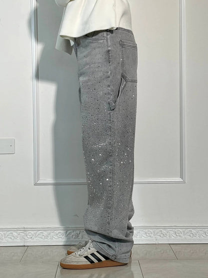 Jassy™ | Glanzende Denim Jeans
