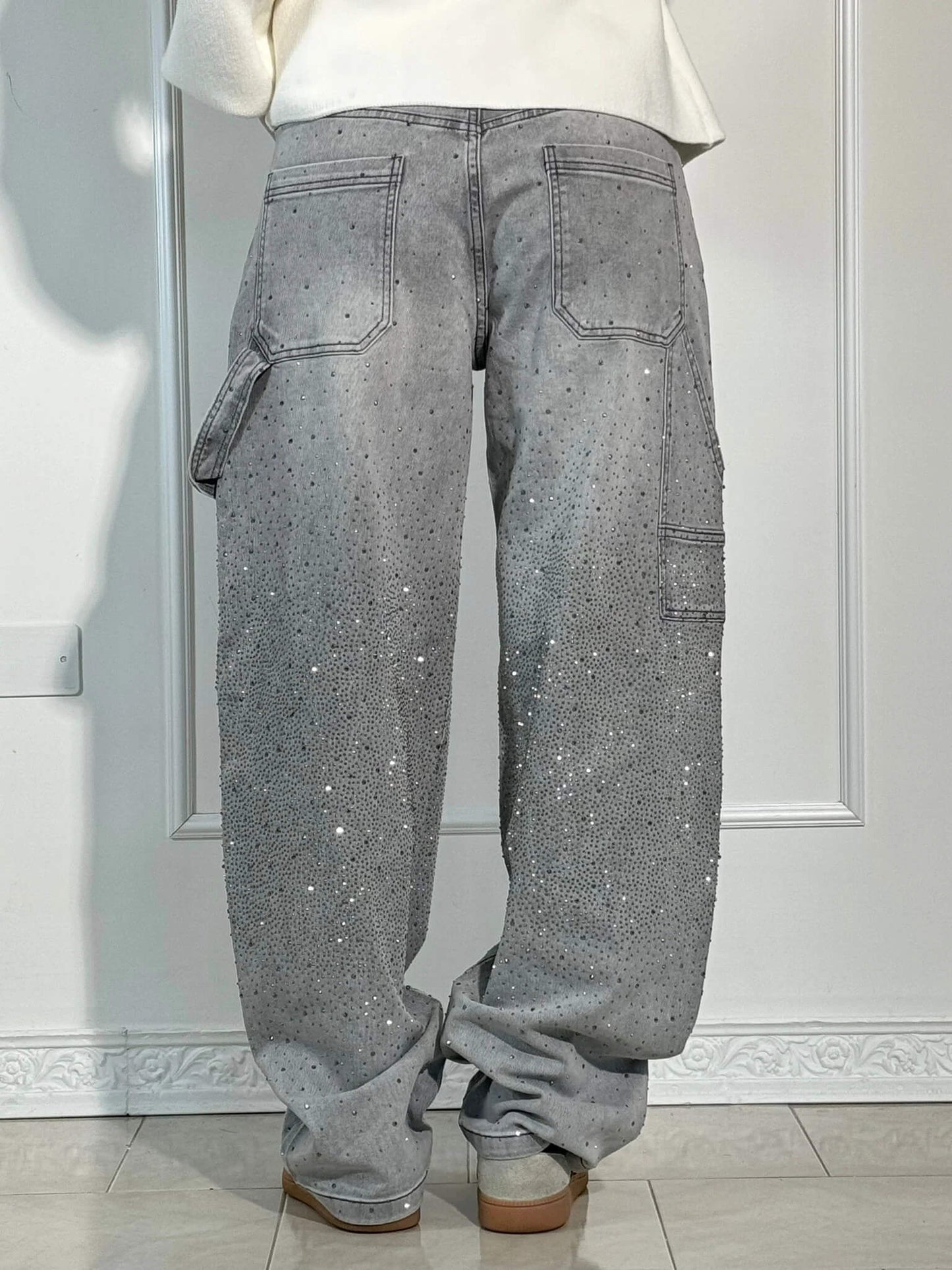 Jassy™ | Glanzende Denim Jeans