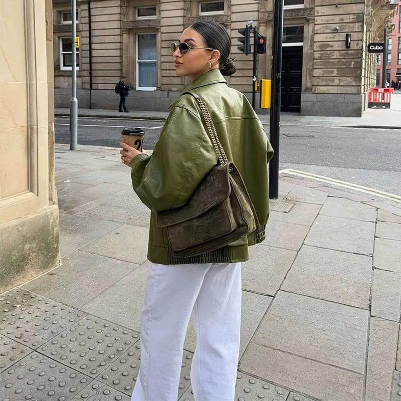 Zoë | Oversized Leren Jas