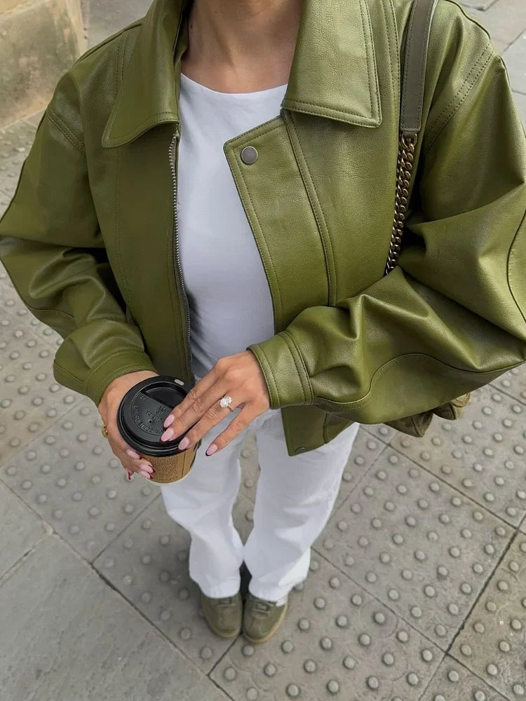 Zoë | Oversized Leren Jas
