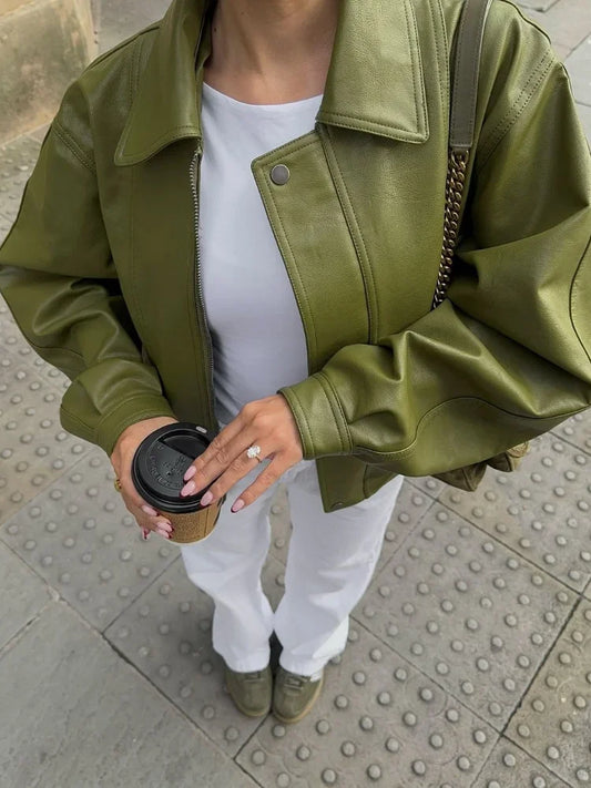 Zoë | Oversized Leren Jas