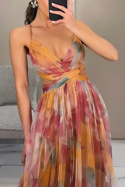 Elodie™ | Betoverende Maxi-jurk met Bloemenprint