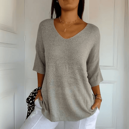 Carlijn™ | Gebreide V-hals top
