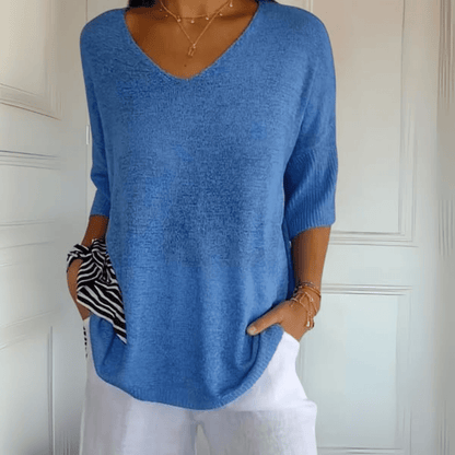 Carlijn™ | Gebreide V-hals top