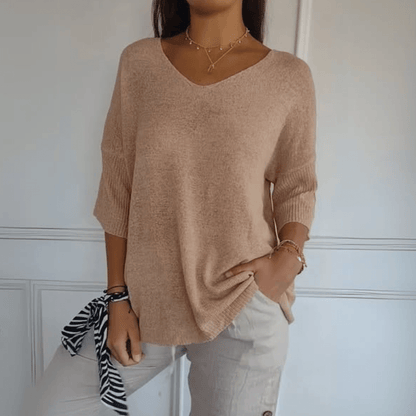 Carlijn™ | Gebreide V-hals top