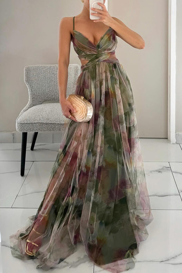 Elodie™ | Betoverende Maxi-jurk met Bloemenprint